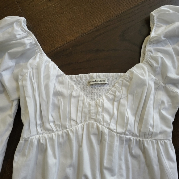 Abercrombie & Fitch Baby Doll Poplin White Top *New Without Tags* - Picture 3 of 7